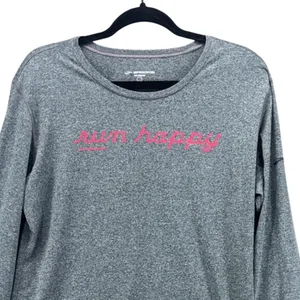 Brooks Running Shirt Womans XL Run Happy Athletting Gym Outdoor Activity Sports‎ thumbnail 3