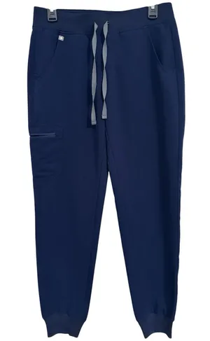 Figs Zamora Drawstring Jogger Scrub Pant back embroidered in Navy size S thumbnail 1