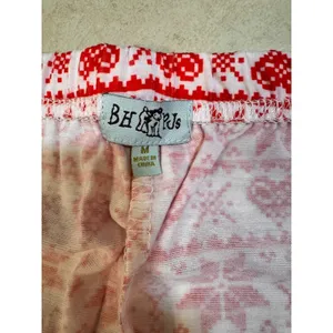 BH PJs BedHead Pajamas Womens Medium Red White Fair Isle Holiday Pajama Set NEW thumbnail 8
