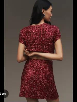 Anthropologie Tilda Sequin Mini Slip Skirt thumbnail 3