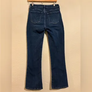 Quince Stretch High Rise Kick Flare Jeans Dark Wash size‎ 25 thumbnail 3