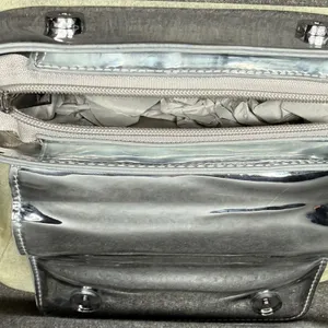 Y2K Style Metallic Shoulder Bag Mirror‎ Chrome 2000s Aesthetic Silver Small thumbnail 4
