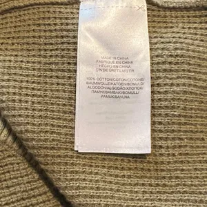 Lauren Ralph Lauren Waffle Knit Hooded Olive Green Long Sleeve Pullover A2 thumbnail 5