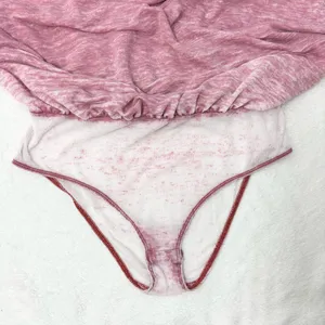FREE PEOPLE Cozy Girl Bodysuit T-Shirt Faded Burgundy Pink Winding Road‎ Size S thumbnail 7
