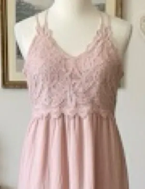 Entro Pink Lace Party Dress. Size XS petite. thumbnail 1