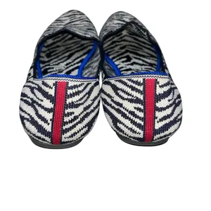 Rothy's The Almond Loafer Zebra Print Navy Blue & White Loafers Flats Shoes 8 thumbnail 8