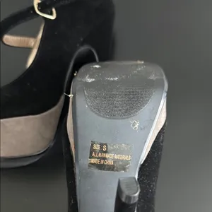 Rue21 Black and Gray/Tan‎ Platform Heels Sz SM thumbnail 13