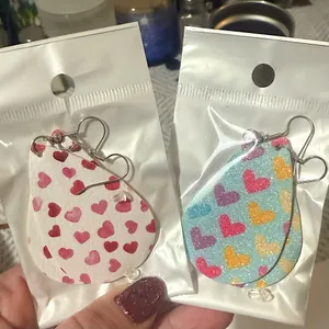 5 Pairs of Valentine’s Day Earrings- Hook- Clear Safety backs- All Sealed. NWOT thumbnail 2