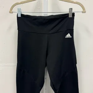 Adidas Women’s Desire 2 Move Training Tights Leggings‎ Cropped Black White Small thumbnail 3