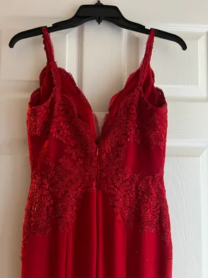 Cinderella Divine Red Prom Dress thumbnail 4