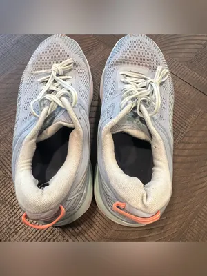 Hoka Gray light blue/gray running shoes 10 women WIDE thumbnail 8