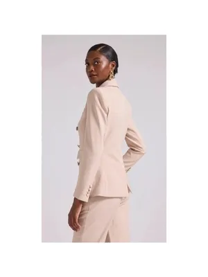 NWT Generation Love Arielle Crepe Blazer XXL Latte Double Breasted thumbnail 4