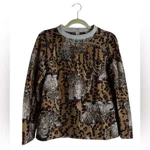 Vintage Lady Manhattan 70s Baby Leopard Novelty Top Boho Chic Animal Print thumbnail 2