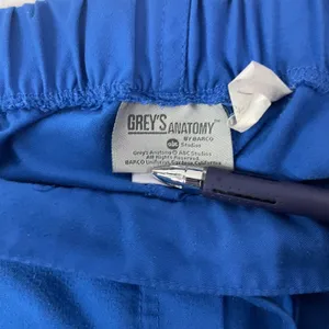 Greys Anatomy Scrub Pants Women Sz XSP Blue Drawstring Petite Workwear GUC *FLAW thumbnail 7