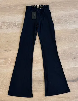 Outcast Flare Pants O Ring and Stud Details Avalyn Size M Black thumbnail 1