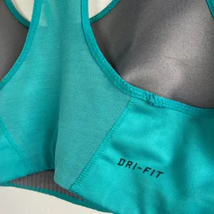 Women's Nike Dri-Fit Teal Sports Bra thumbnail 4