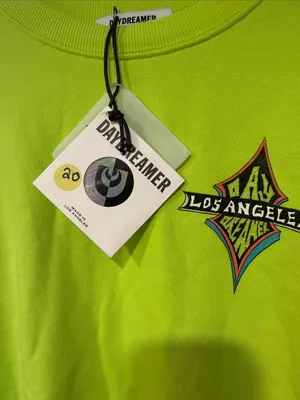 Daydreamer Neon Lime Crewneck Sweatshirt Los Angeles thumbnail 4