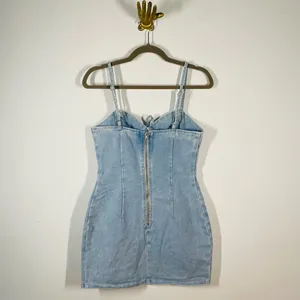 PrettyLittleThing denim mini dress with a sculpted corset-inspired fit thumbnail 10