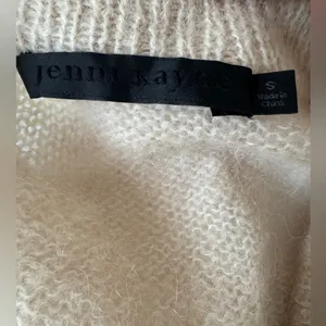 Jenni Kayne Boyfriend Alpaca Wool Knit Cardigan Sand Cream Off White Small thumbnail 5