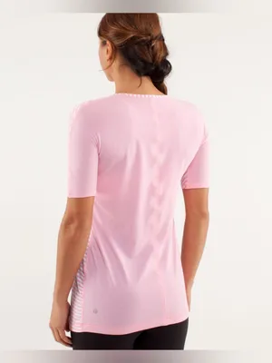 Lululemon Devotion Short Sleeve Tee
Classic Stripe White Pink Shell / Pink Shell thumbnail 14