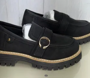 Black Chunky Lug Sole Loafers Women’s Size 36 NWOT thumbnail 1