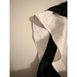 Halston Heritage Maxi Dress Womens 4 Black Ruffle Sleeveless Two Tone Gown‎ thumbnail 4