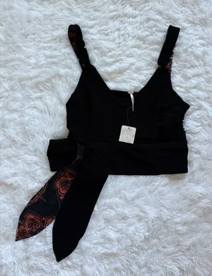 Free People crop tank top with adjustable tie thumbnail 1