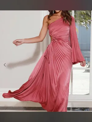 Hello Molly LAND OF BEAUTY ONE SHOULDER MAXI DRESS Rust size‎ 10 XL thumbnail 2