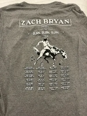 Zach Bryan T shirt Gray Size L thumbnail 2