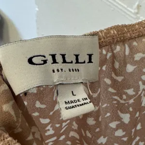 Gilli Womens Tan White Speckled Tie Back Flutter Sleeve Blouse AT1083 Size Large thumbnail 6