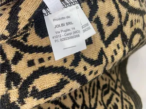 La Moda Del Momento Made in Italy Black Tan Heart Knit Button Cardigan Sweater thumbnail 9