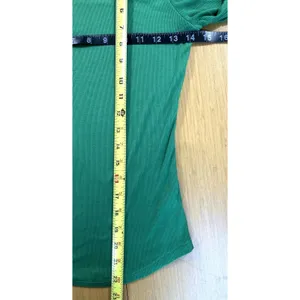 Aritzia Sunday Best Freshman Turtleneck Small Green Ribbed Long Sleeve Top thumbnail 5