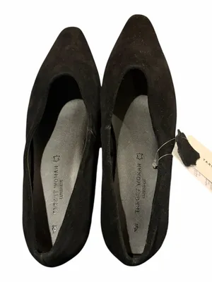 Target Woman ‘Luxe Base’ Black Suede Leather Pointed-Toe Flats Size 6 NWT thumbnail 1
