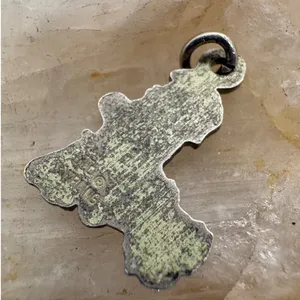 Vintage Sterling Silver Girl with Toys Charm Pendant Antiqued 925 Whimsical thumbnail 4