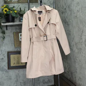 NWT kimi + kai Womens Angie Water Resistant Hooded Trench Coat Blush Pink XL thumbnail 4