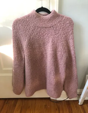 Gap Pink Mock Neck Sweater - Medium thumbnail 1