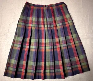 Madison Made in the USA 100% Wool plaid skirt size 6 thumbnail 1