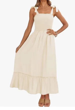 Beach Sundress Tan Size M thumbnail 1