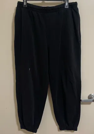 H&M Men’s Black Sweatpants Size M Medium Joggers Drawstring Waist Used thumbnail 1