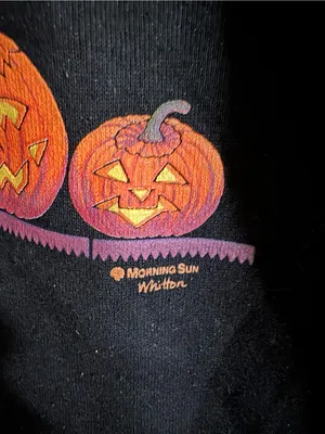 Vintage Morning Sun Whitton Pumpkin Halloween Crewneck Sweatshirt thumbnail 3