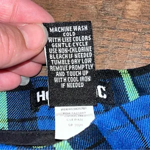 Hot Topic Blue Plaid Goth Schoolgirl Skirt thumbnail 7