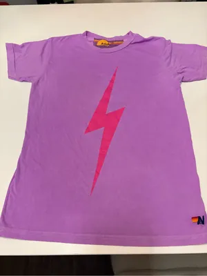 Aviator Nation bolt print tee youth size 14 - fits women’s XS/S thumbnail 1