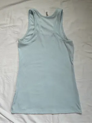 Under Armour HeatGear Ribbed Racerback Tank Top Light Blue Size‎ Medium thumbnail 4