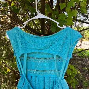 Free People Blue Juliette Ruffle Top thumbnail 7