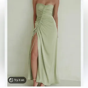 SABO Alyssia Strapless Maxi Dress Sage Green Hue Sz M Wedding Event Bridal Party thumbnail 2
