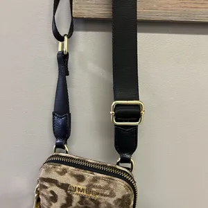 Aimee Kestenberg Animal Print Leather Just Saying Stadium Wallet Mini Crossbody thumbnail 5