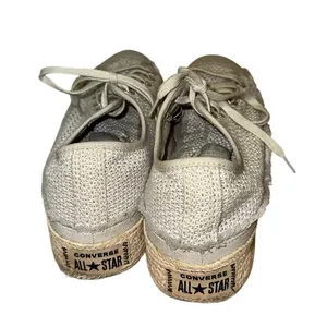 Converse Gray Knit Espadrille Platform Sneakers Women's‎ 8.5 thumbnail 5