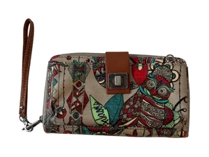 Sakroots Artist‎ Circle Multi Color Floral Geometric Wristlet Wallet Boho Artsy thumbnail 1