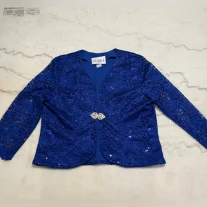 NWOT Cachet Royal Blue Lace Ensemble‎ Size XL thumbnail 5