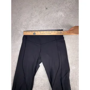 lululemon black cropped leggings 6 reflective mesh thumbnail 6